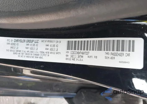 2015 Chrysler 200 Limited из США, поврежденный, VIN 1C3CCCABXFN607237